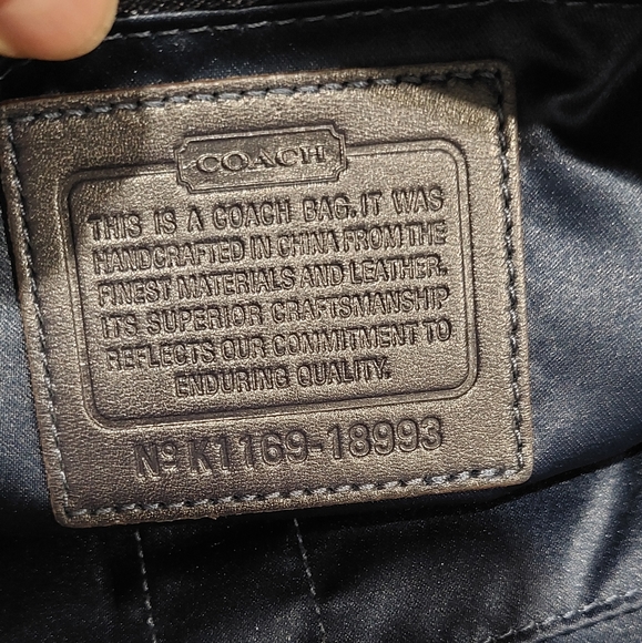 COACH Poppy Glam Signature Denim Tote - Picture 9 of 16